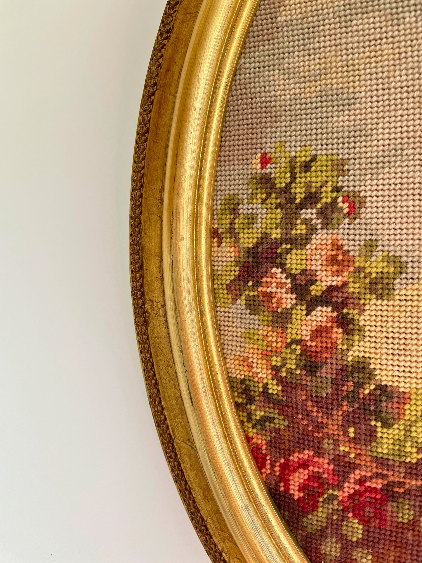 Tableau brodé vintage Ohmabergere