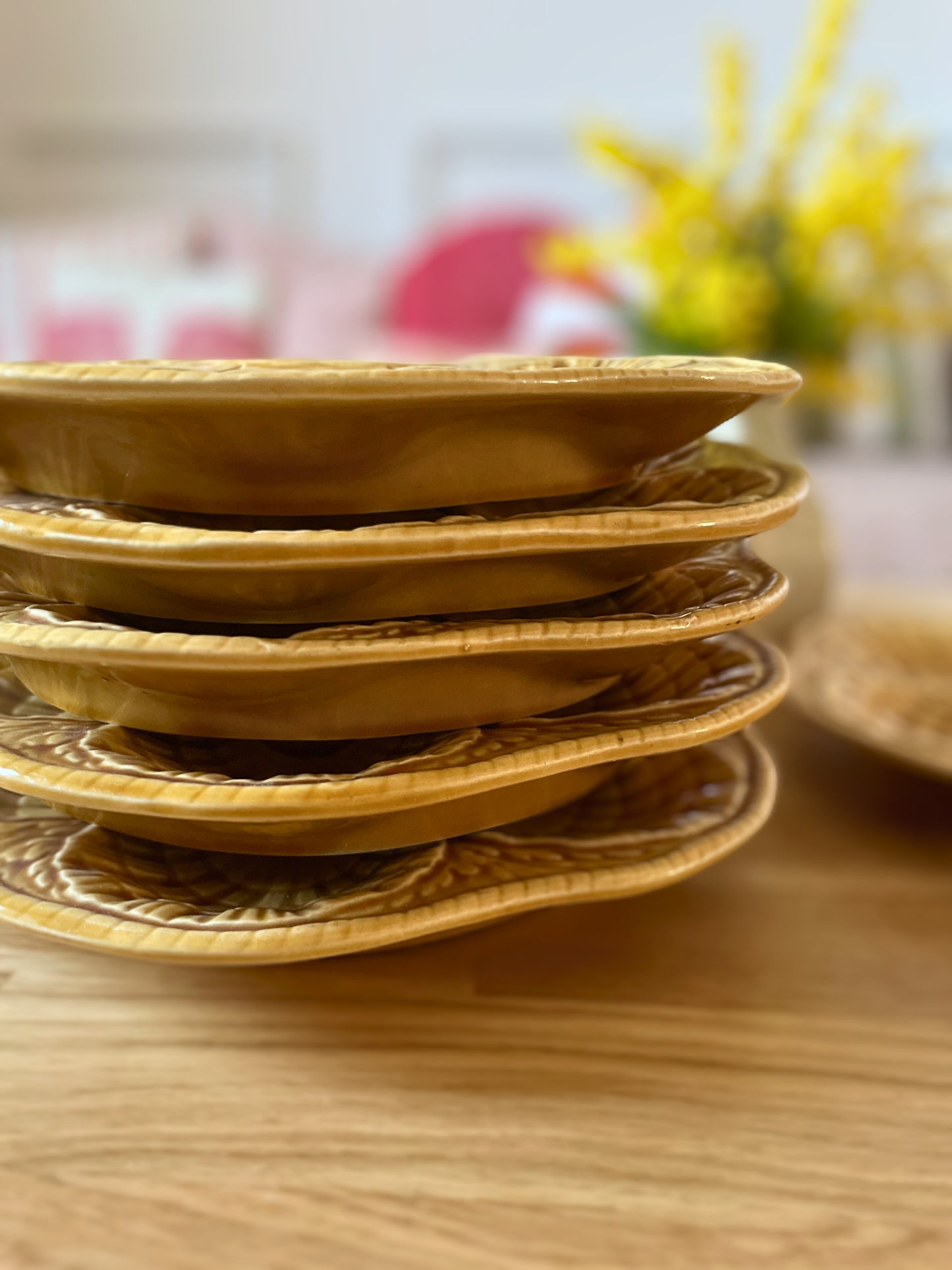 Assiettes à huîtres céramique Sarreguemines