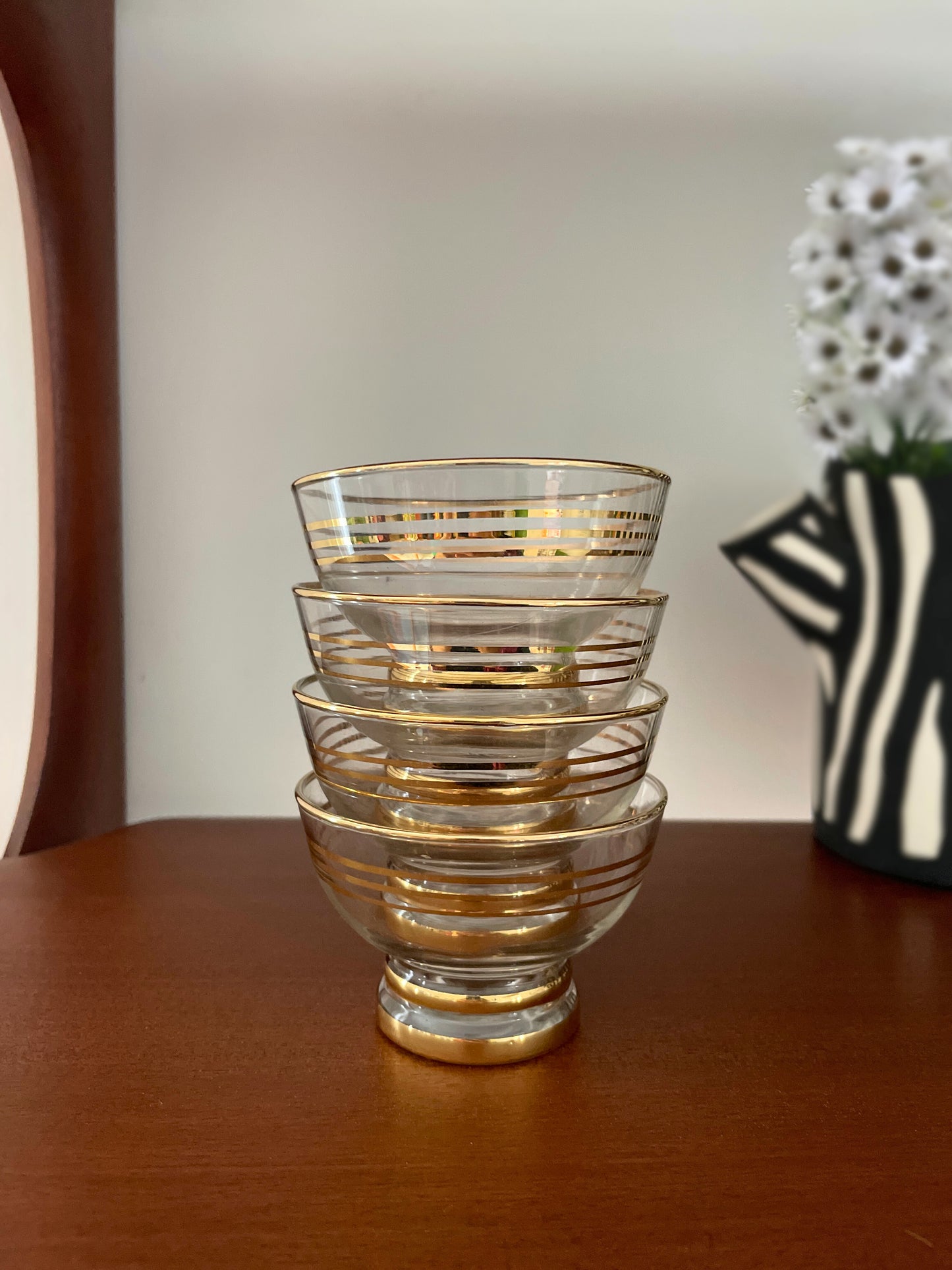 Coupes à champagne verre doré Ohmabergere