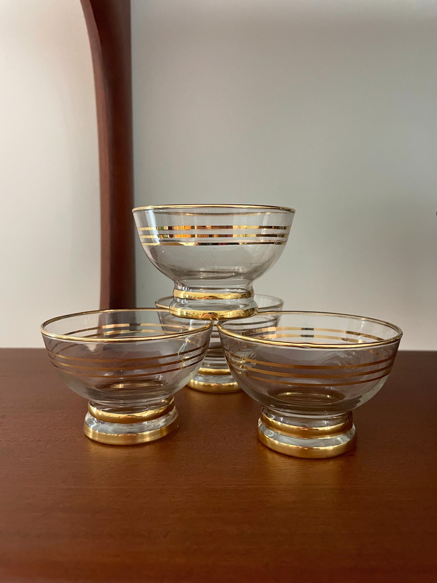 Coupes à champagne verre doré Ohmabergere
