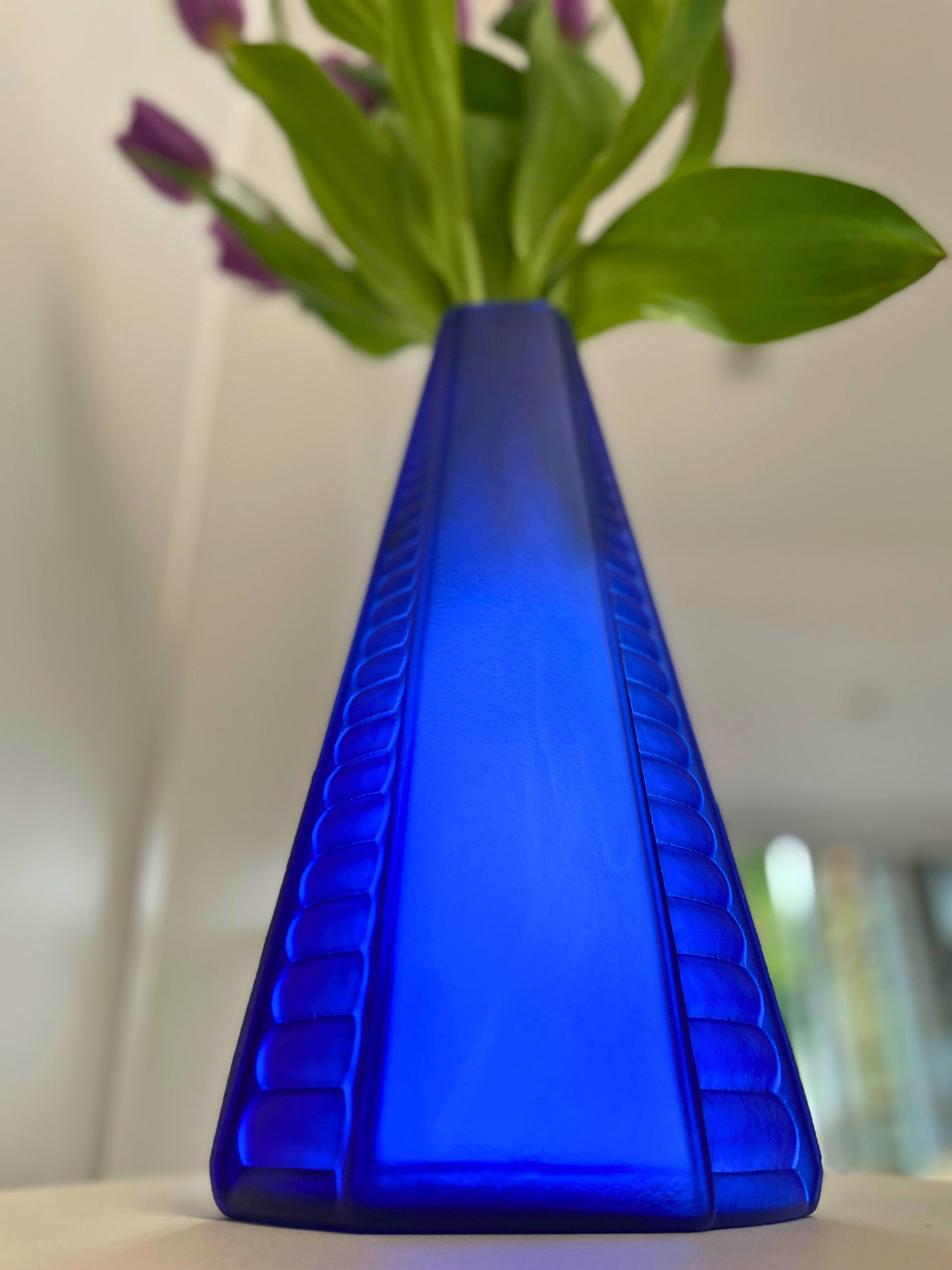 Vase rétro bleu Ohmabergere