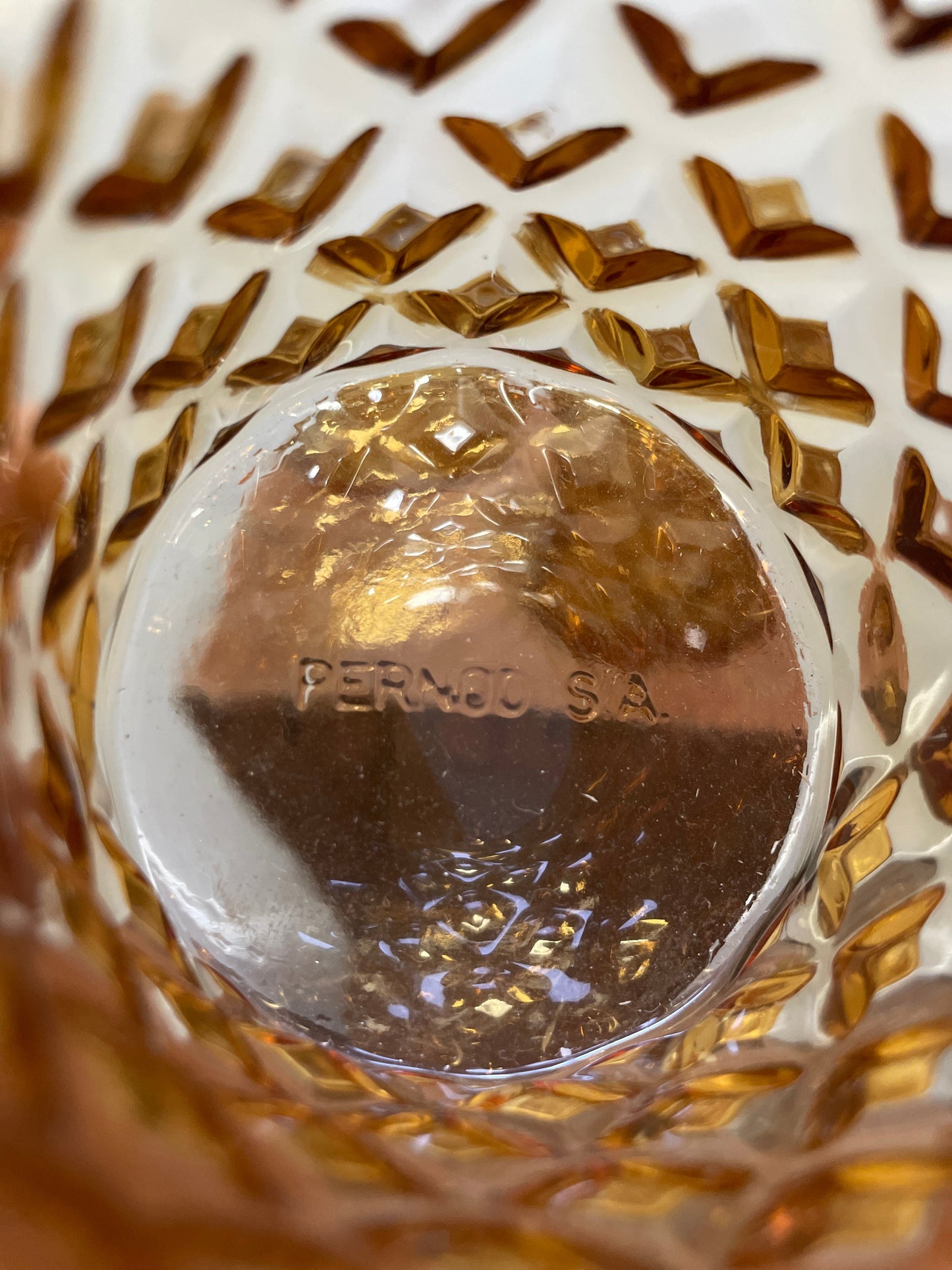 Set de 4 verres ambrés Pernod Ohmabergere