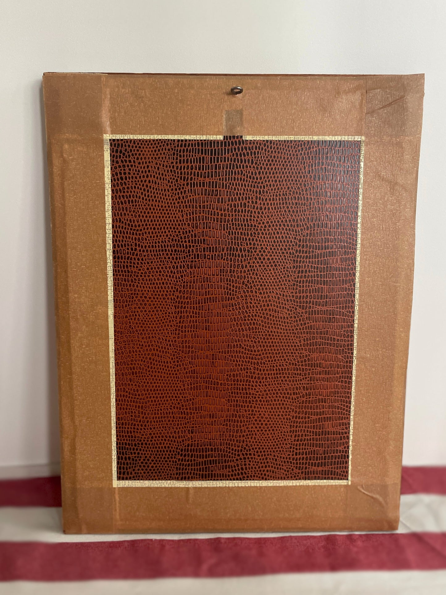 Cadre broderie rose vintage Ohmabergere
