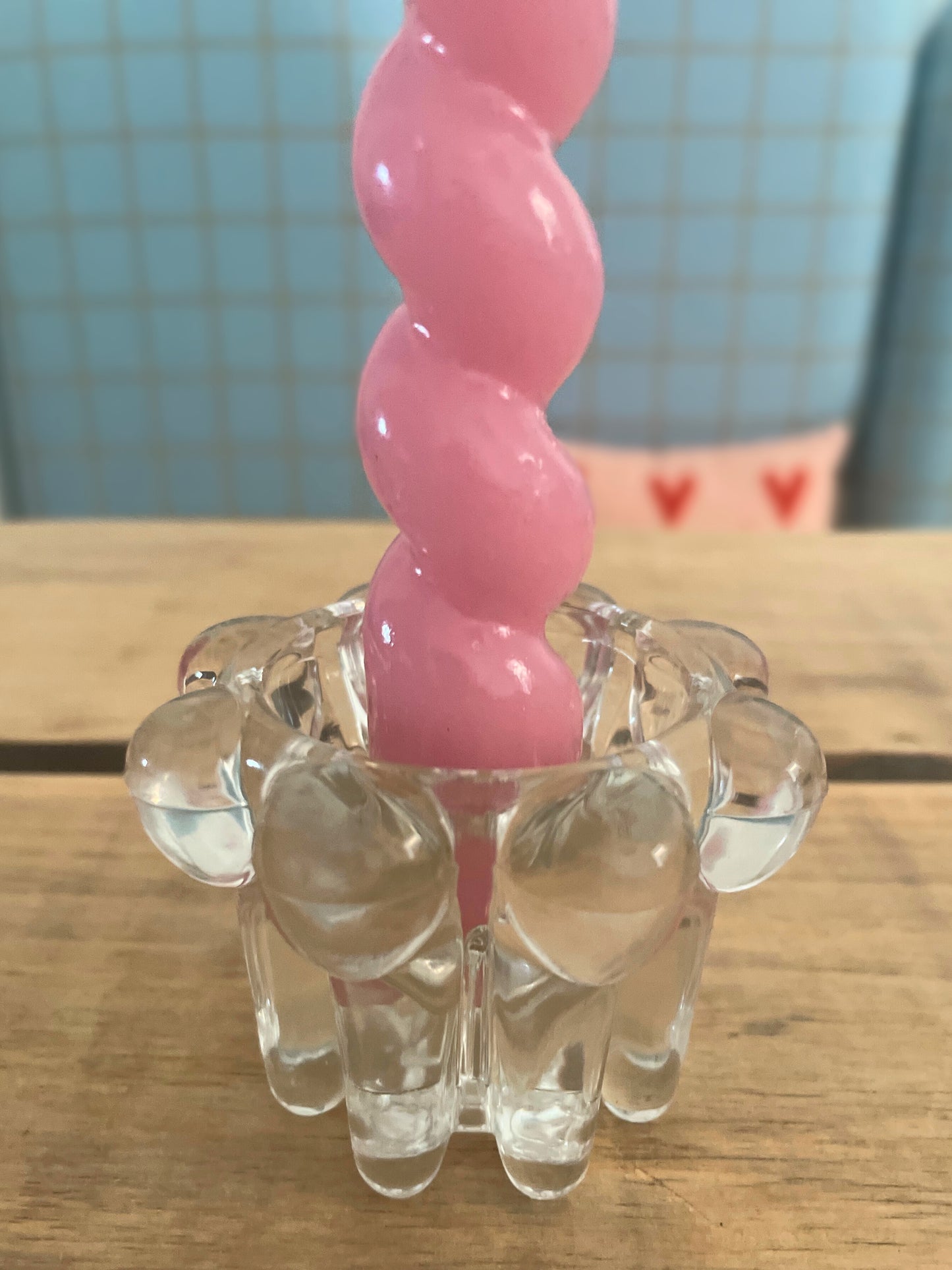 Duo bougeoirs en verre Ohmabergere