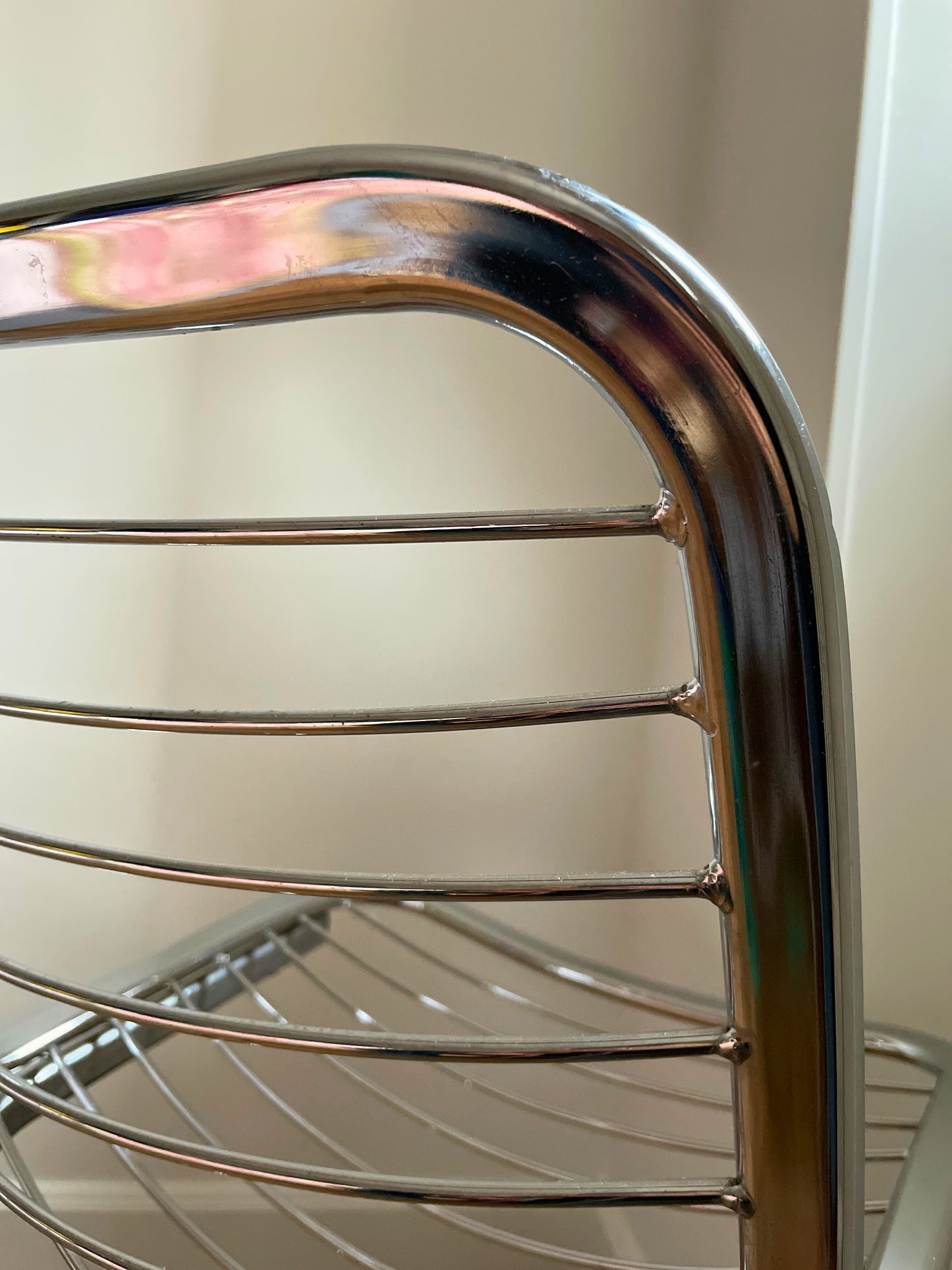 Chaise chromé design Ohmabergere