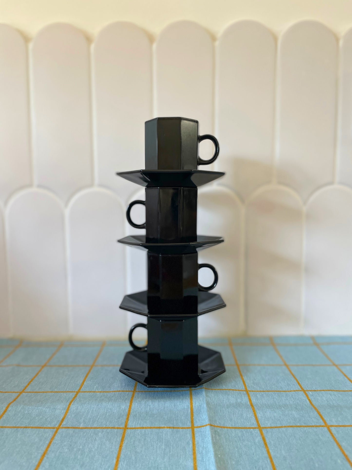 Set de 4 tasses à café vintage Ohmabergere