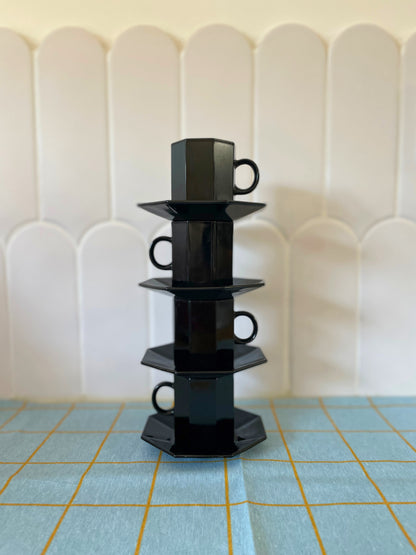 Set de 4 tasses à café vintage Ohmabergere