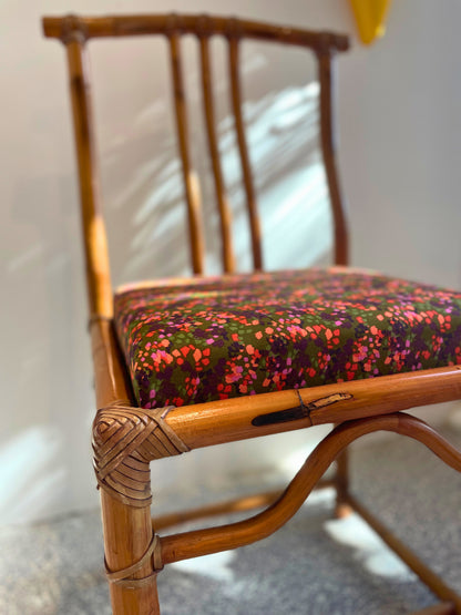 Chaise bambou tissu confettis Ohmabergere