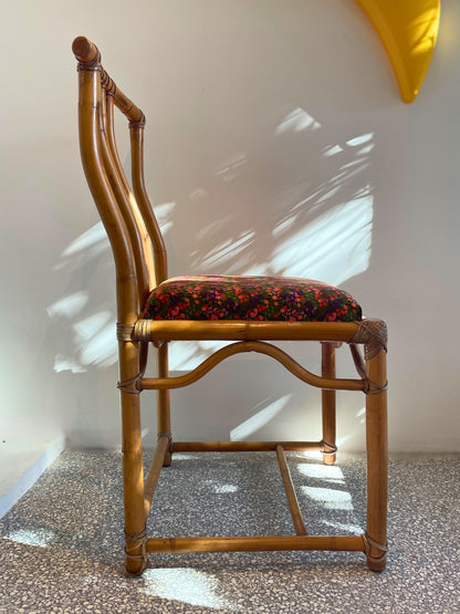 Chaise bambou tissu confettis Ohmabergere