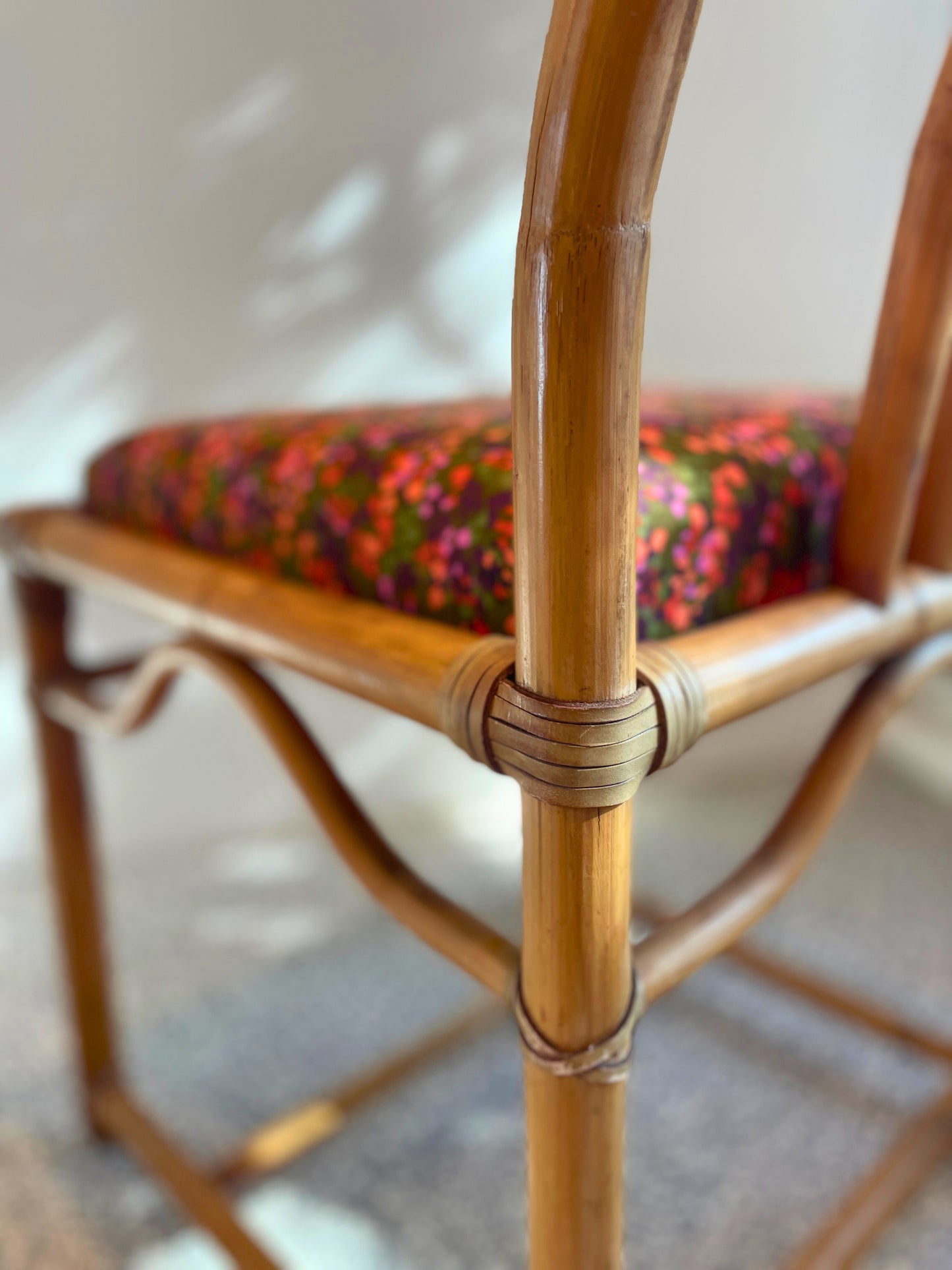 Chaise bambou tissu confettis Ohmabergere