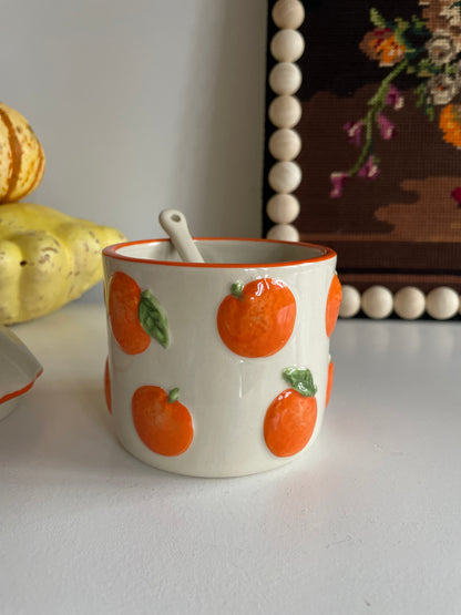 Pot à confiture orange