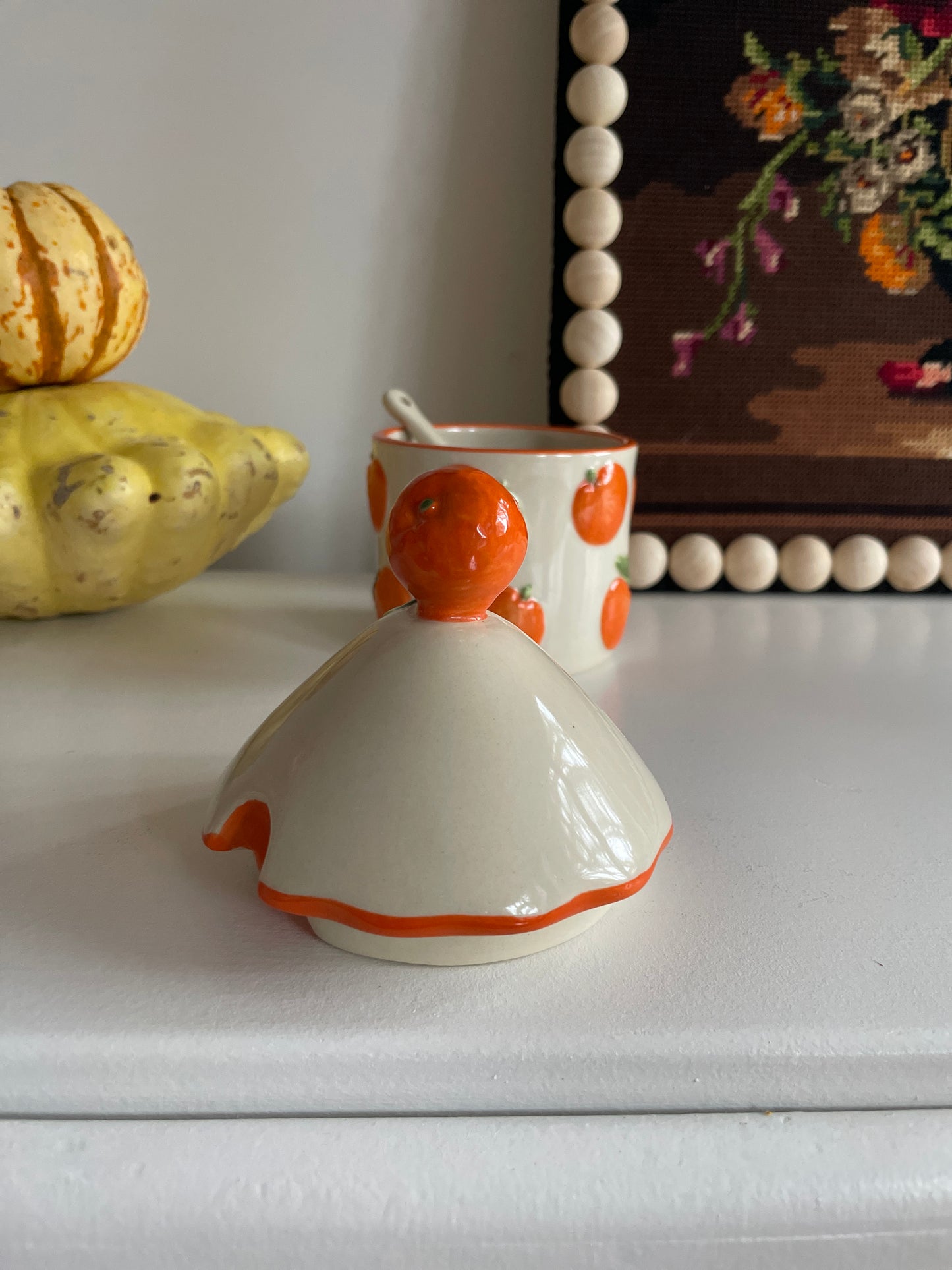 Pot à confiture orange