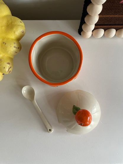 Pot à confiture orange