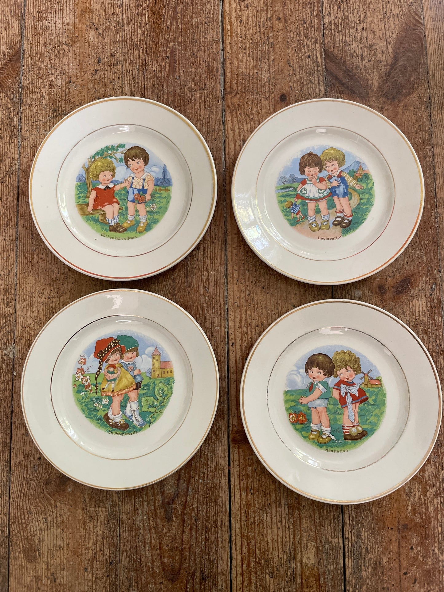 Set de 4 assiettes parlantes Ohmabergere