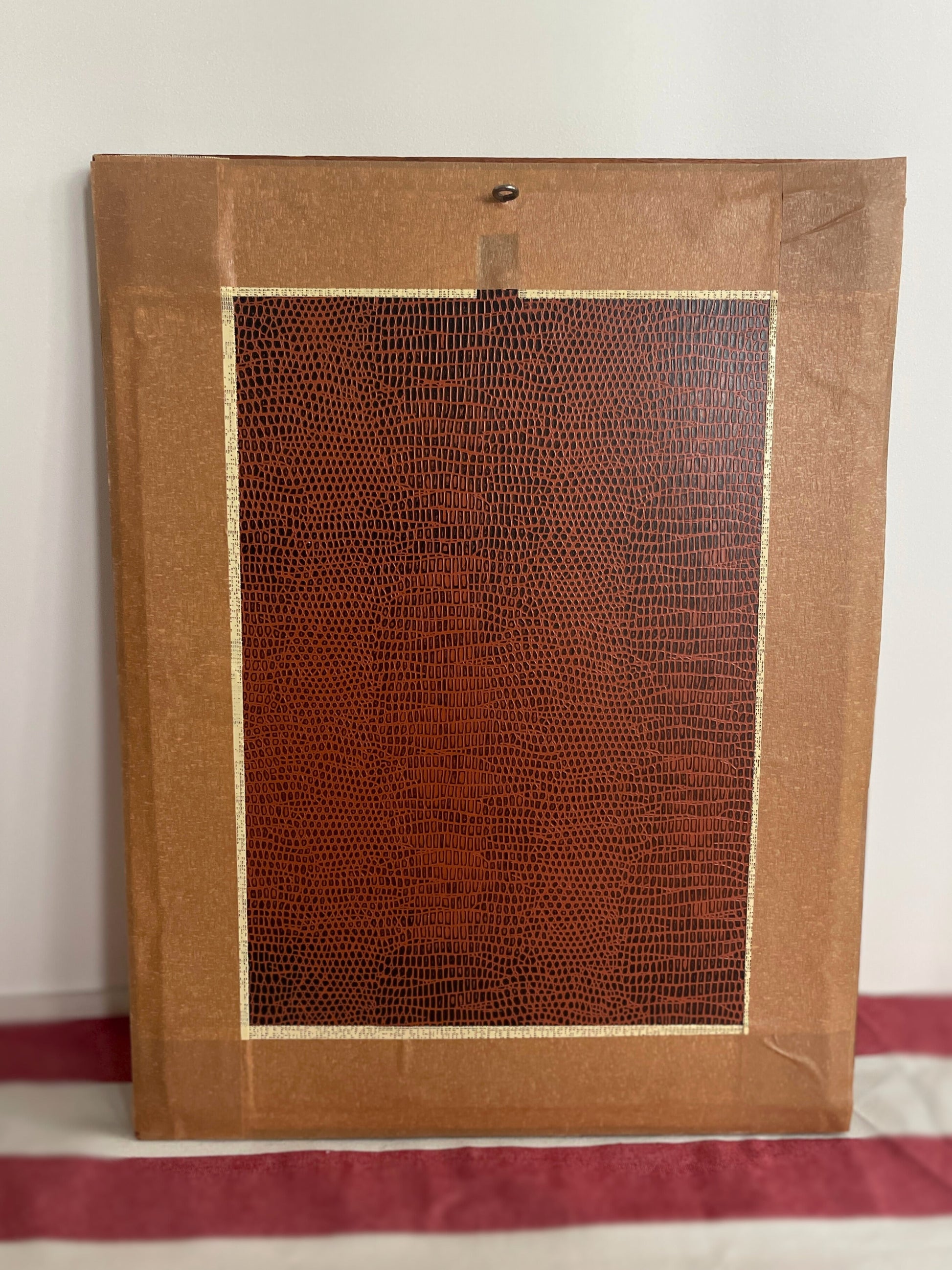 Cadre broderie rose vintage Ohmabergere
