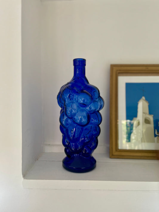 Carafe bleue raisin Ohmabergere
