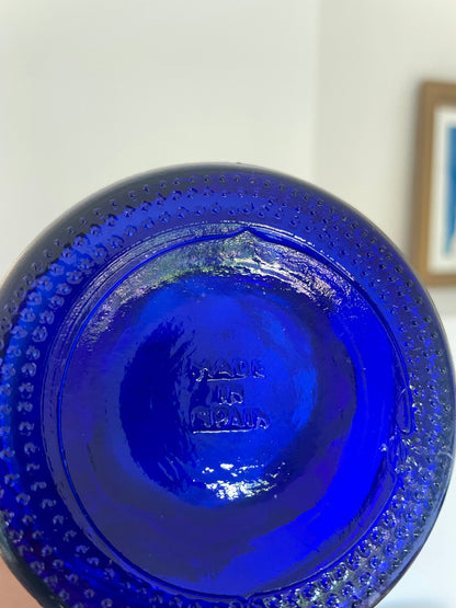 Carafe bleue raisin Ohmabergere