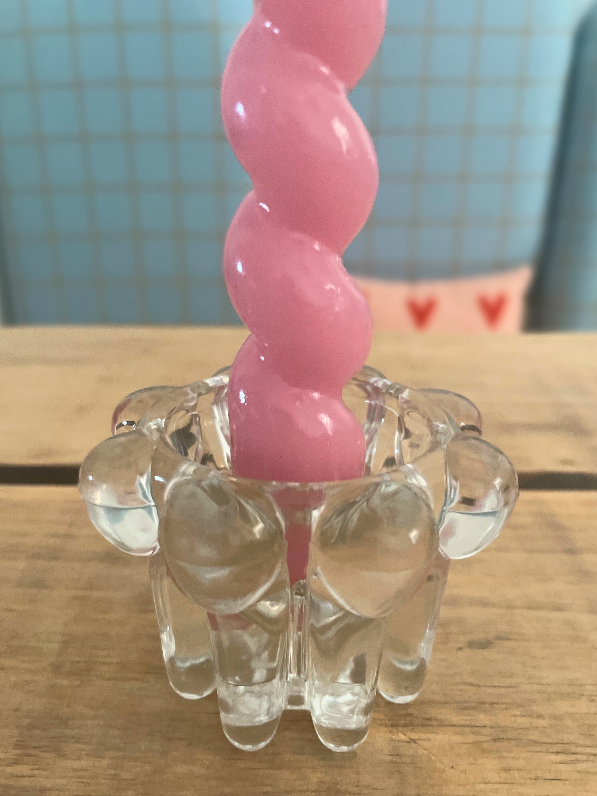 Duo bougeoirs en verre Ohmabergere