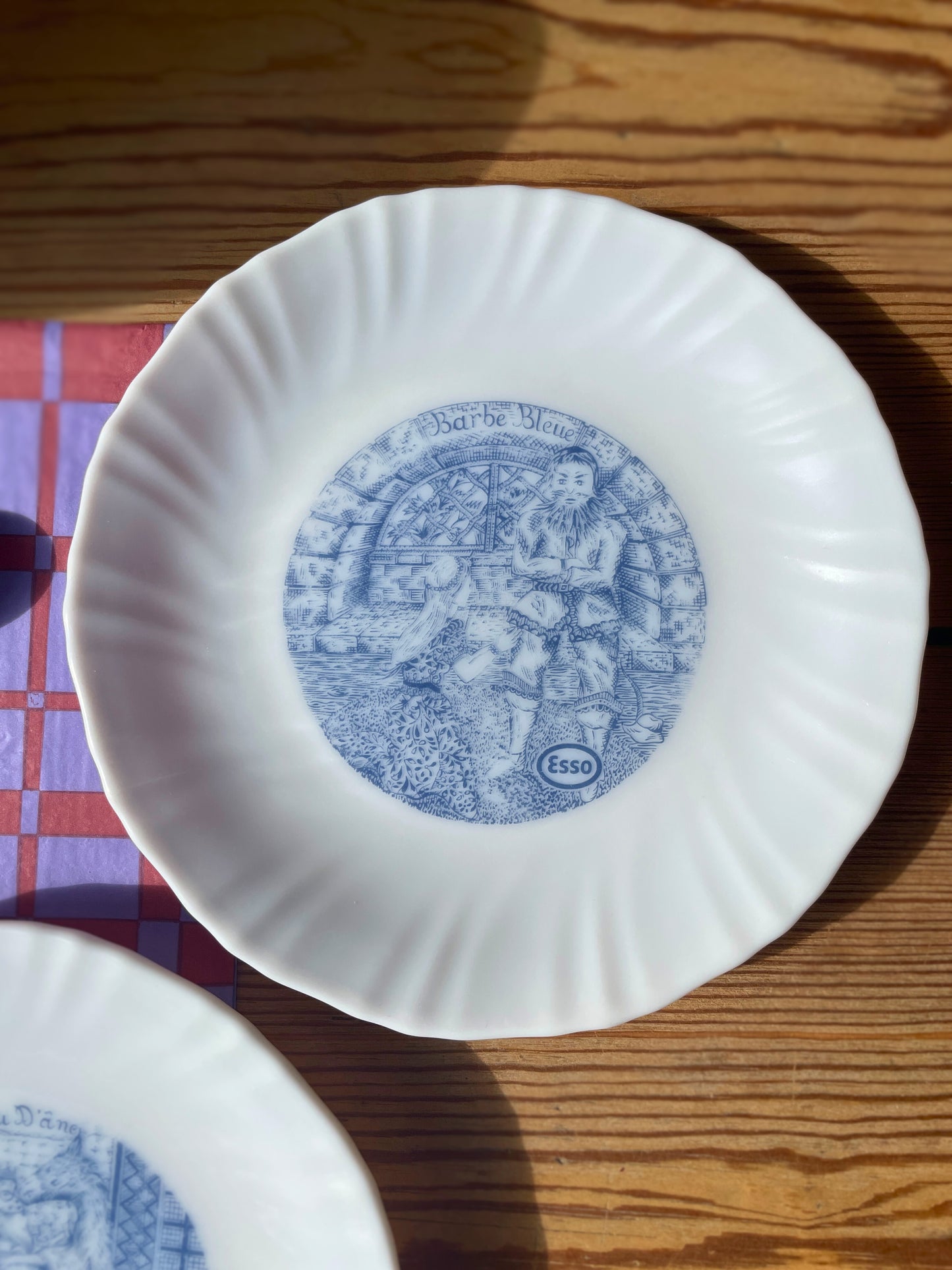 Duo assiettes publicitaires Esso Ohmabergere