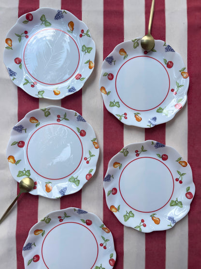 Set assiettes fruits Arcopal Ohmabergere