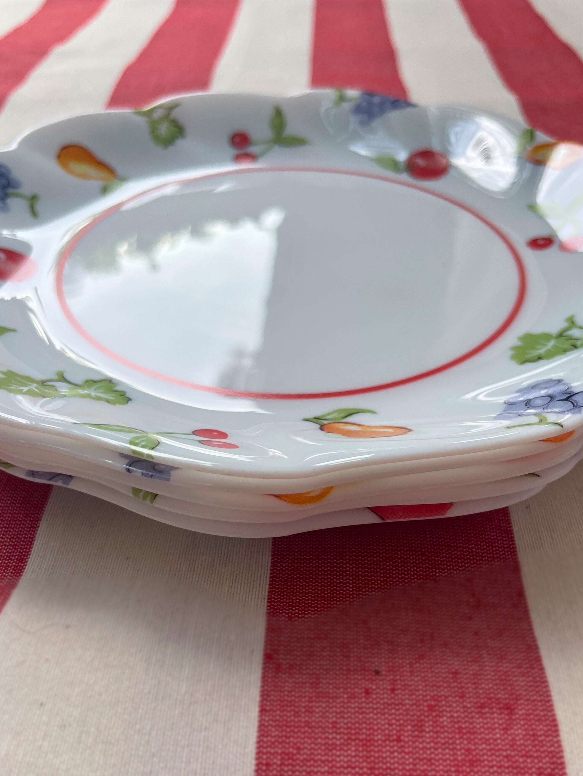 Set assiettes fruits Arcopal Ohmabergere