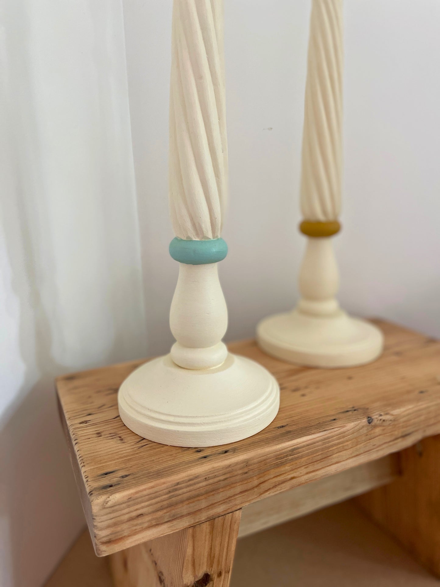 Duo bougeoirs bois Ohmabergere