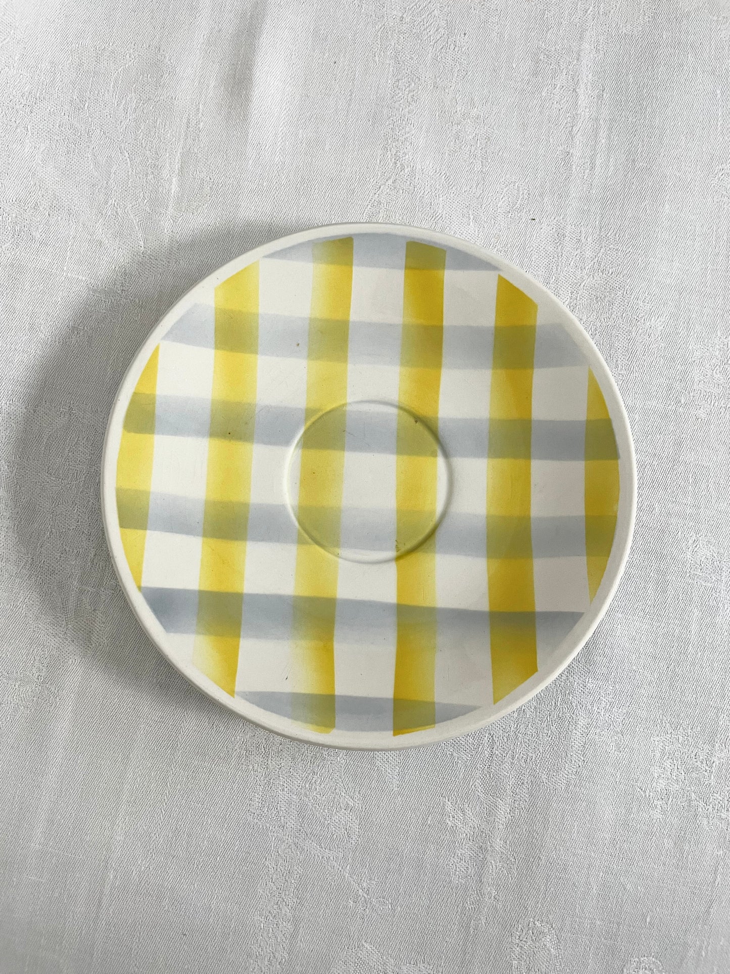 Set de 3 petites assiettes à carreaux Ohmabergere