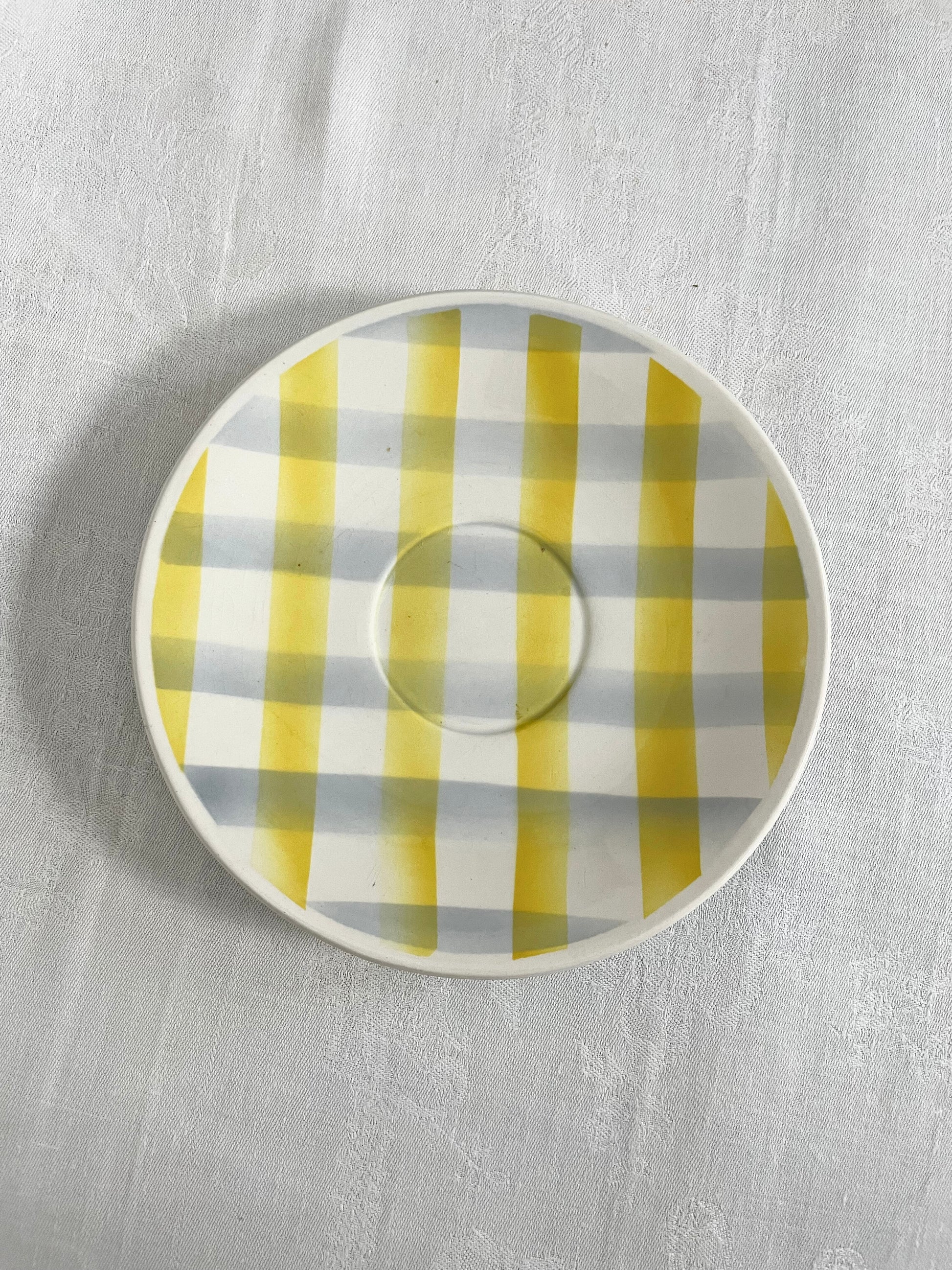 Set de 3 petites assiettes à carreaux Ohmabergere