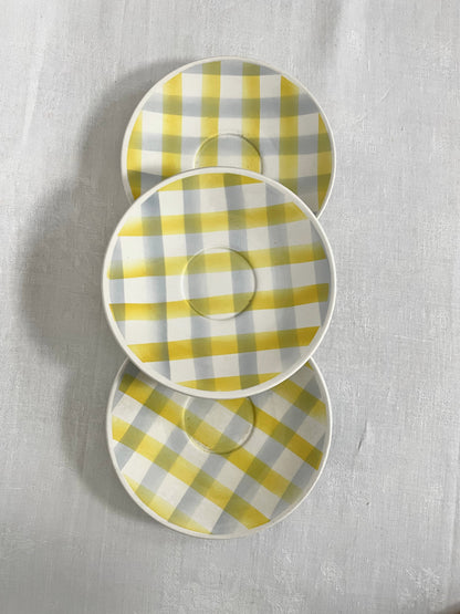 Set de 3 petites assiettes à carreaux Ohmabergere
