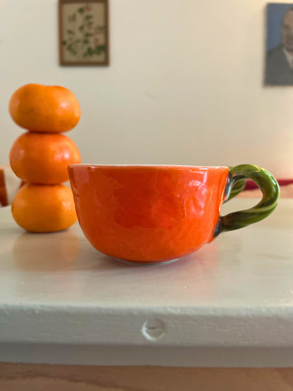 Duo tasses forme orange Ohmabergere