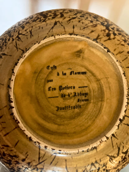 Saladier moucheté en grès Ohmabergere