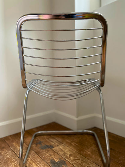 Chaise chromé design Ohmabergere