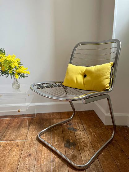 Chaise chromé design Ohmabergere